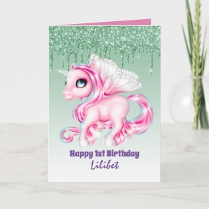 Tarjetas de cumpleaños 1 Lilibet - Princess Unicor