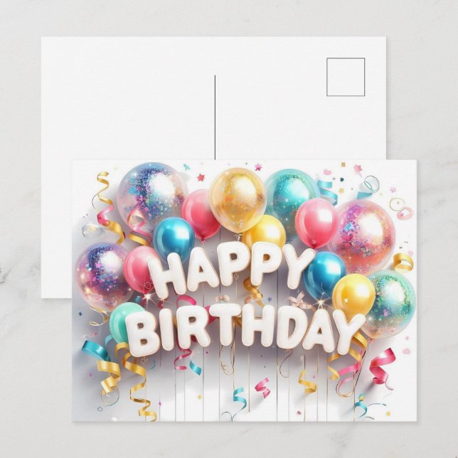 Tarjetas de cumpleaños, al por mayor, asequibles (Anverso / Reverso)