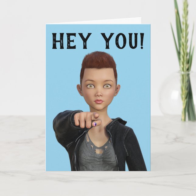 TARJETAS DE CUMPLEAÑOS ANGIGNOSAS DE PELO CORTO CH (Anverso)