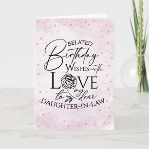 Tarjetas de cumpleaños atrasadas minimalistas para