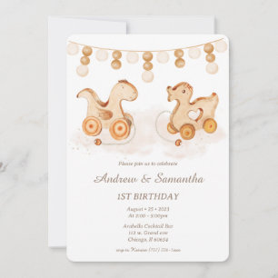 Tarjetas de cumpleaños boho para gemelos por prime