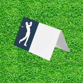 Tarjetas de cumpleaños con tema de golf azul