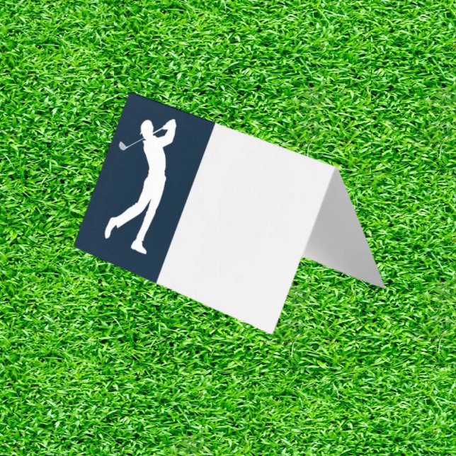 Tarjetas de cumpleaños con tema de golf azul (Tee Off in Style: Celebrate with Blue Golf Elegance!)