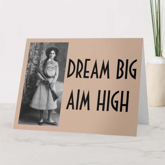 Tarjetas de cumpleaños de Annie Oakley Funny Cowgi (Anverso)