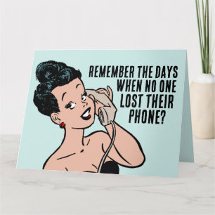 TARJETAS DE CUMPLEAÑOS DE BABY BOOMER ROTARY PHONE