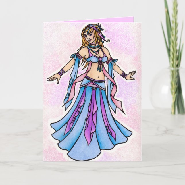 Tarjetas de cumpleaños de bailarín Belly (Anverso)