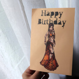 Tarjetas de cumpleaños de bailarín Belly
