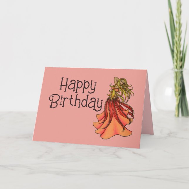 Tarjetas de cumpleaños de bailarín Belly (Anverso)