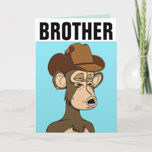TARJETAS DE CUMPLEAÑOS DE BROTHER FUNNY MONKEY