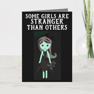 TARJETAS DE CUMPLEAÑOS DE CHICA GÓTICO