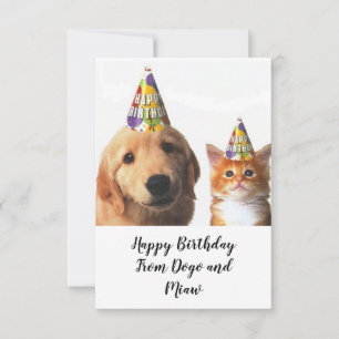 Tarjetas de cumpleaños de Dogo y Miaw