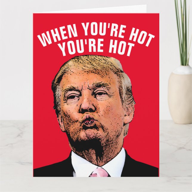 TARJETAS DE CUMPLEAÑOS DE DONALD TRUMP ROMÁNTICAS  (Anverso)