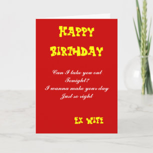 Tarjetas de cumpleaños de ex esposa - ¿Puedo sacar