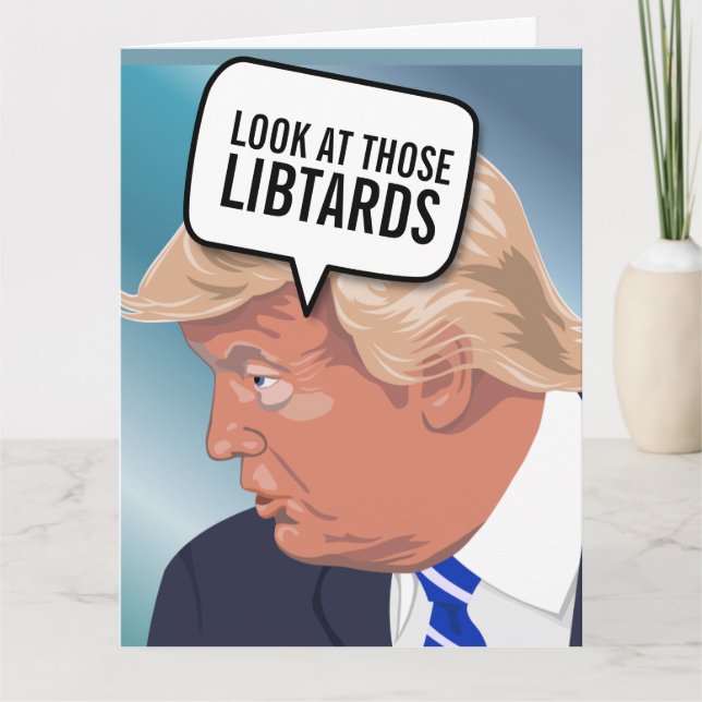 TARJETAS DE CUMPLEAÑOS DE FUNNY TRUMP (Anverso)
