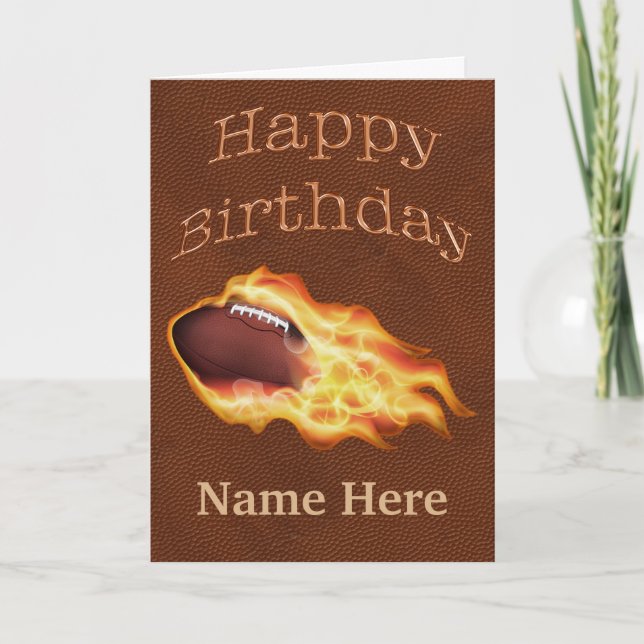 Tarjetas de cumpleaños de fútbol tu nombre y MENSA (Anverso)