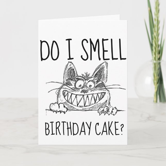 TARJETAS DE CUMPLEAÑOS DE GATO DIVERTIDAS (Anverso)