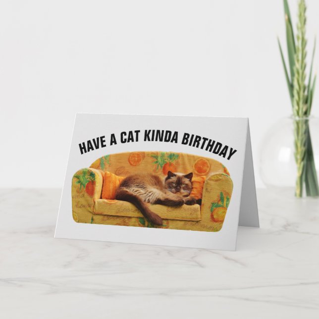 TARJETAS DE CUMPLEAÑOS DE GATO DIVERTIDAS, TIENEN  (Anverso)