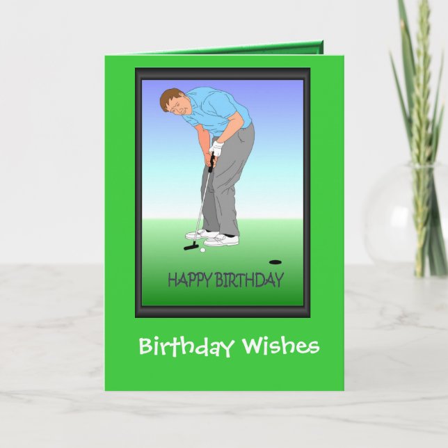 Tarjetas de cumpleaños de golf, ¡debería entrar es (Anverso)