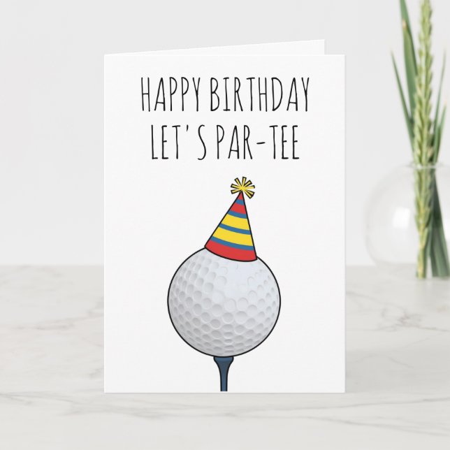tarjetas de cumpleaños de golf divertidas (Anverso)