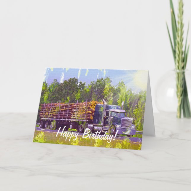 Tarjetas de cumpleaños de Guay TRUCK Funny Trucker (Anverso)