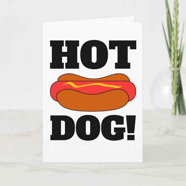 TARJETAS DE CUMPLEAÑOS DE HOTDOG FUNNY (Anverso)