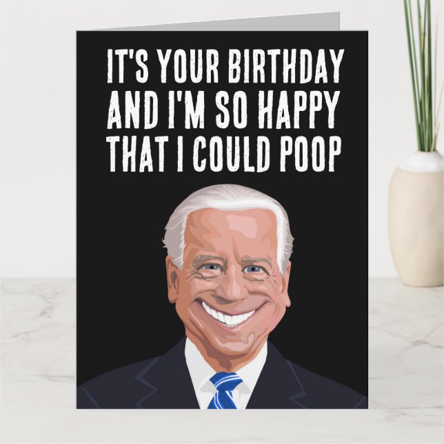 TARJETAS DE CUMPLEAÑOS DE JOE BIDEN SOBRESIZADO (Anverso)