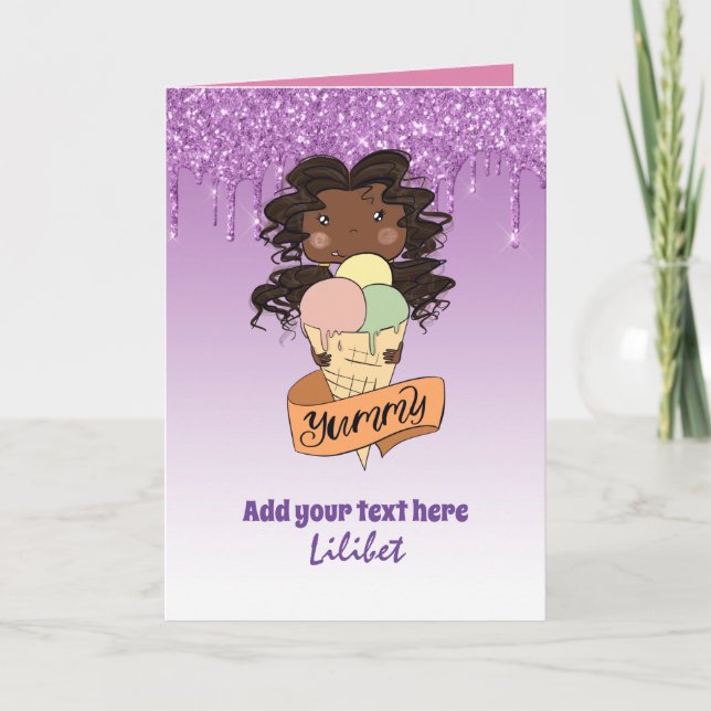 Tarjetas de cumpleaños de la princesa Melanin para (Anverso)