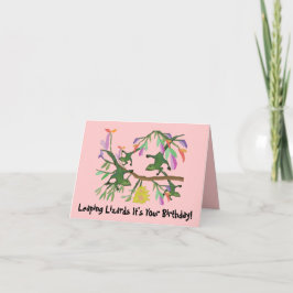 Tarjetas de cumpleaños de Lizards con saltos
