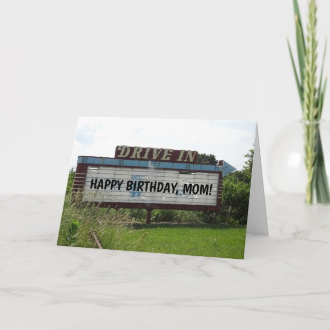 TARJETAS DE CUMPLEAÑOS DE MAMÁ, CONDUCIR EN PELÍCU (Anverso)