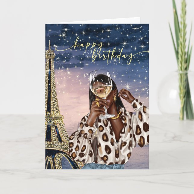 Tarjetas de cumpleaños de mujeres afroamericanas (Anverso)