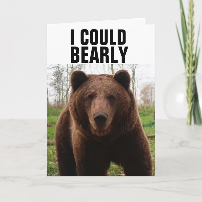 TARJETAS DE CUMPLEAÑOS DE OSO GRIZADO (Anverso)