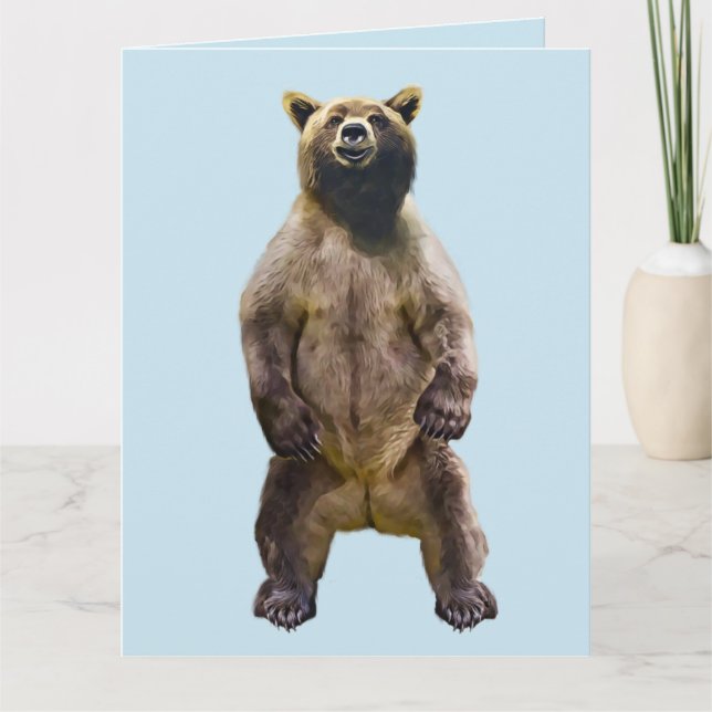 TARJETAS DE CUMPLEAÑOS DE OSO HUG GRIZZLY (Anverso)