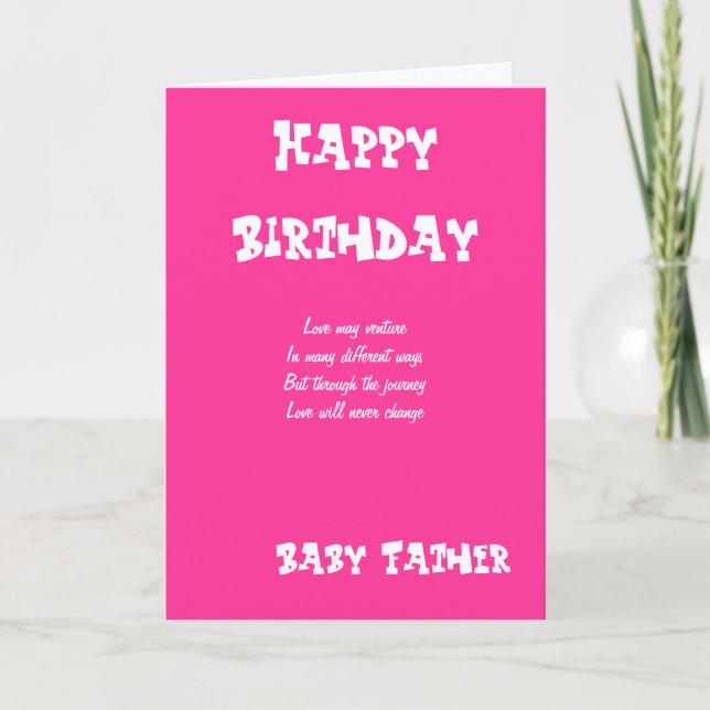 Tarjetas de cumpleaños de padre bebé (Anverso)