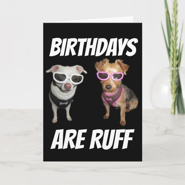 TARJETAS DE CUMPLEAÑOS DE PERRO DIVERTIDAS, RUFF (Anverso)