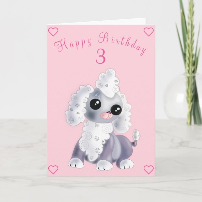 Tarjetas de cumpleaños de perro Mascota lindo - Pe (Anverso)