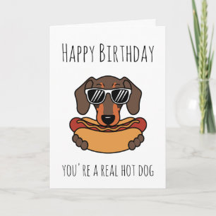 tarjetas de cumpleaños de perro salchicha