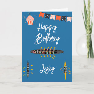 Tarjetas de cumpleaños de remo Tripulación Deporte