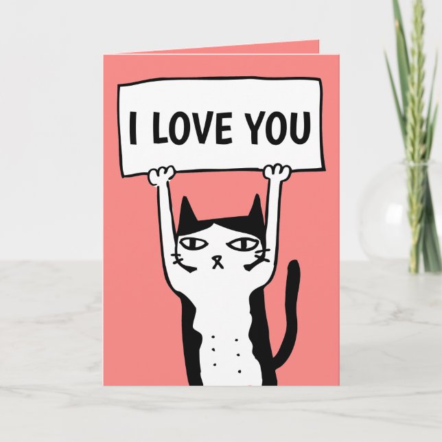 TARJETAS DE CUMPLEAÑOS DE SAN VALENTÍN DE GATO ADO (Anverso)