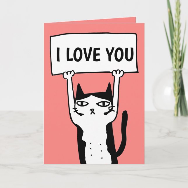 TARJETAS DE CUMPLEAÑOS DE SAN VALENTÍN DE GATO ADO (Anverso)