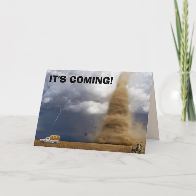TARJETAS DE CUMPLEAÑOS DE TORNADO FUNNY (Anverso)