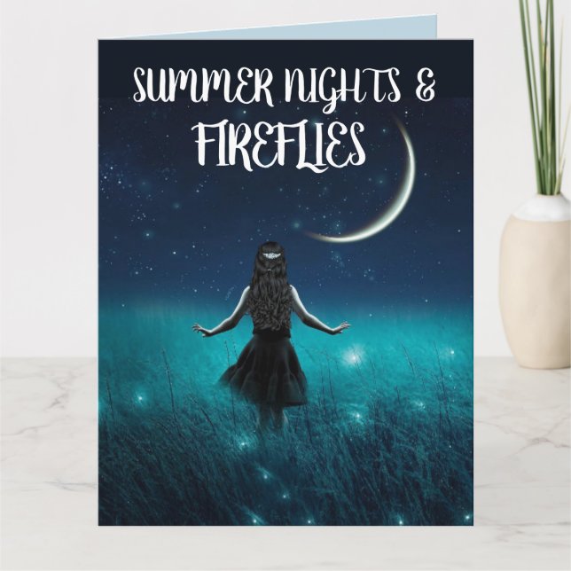 TARJETAS DE CUMPLEAÑOS DE VERANO DE FIREFLIES PARA (Anverso)