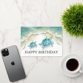 Tarjetas de cumpleaños de Watercolor Beach