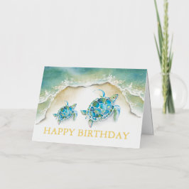Tarjetas de cumpleaños de Watercolor Beach