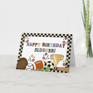 Tarjetas de cumpleaños del bateador del béisbol