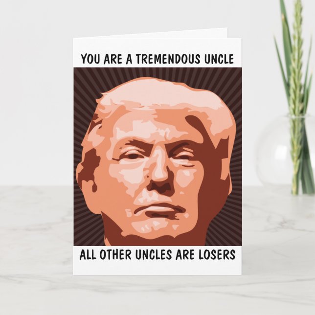 TARJETAS DE CUMPLEAÑOS DEL TÍO DONALD TRUMP INCREÍ (Anverso)