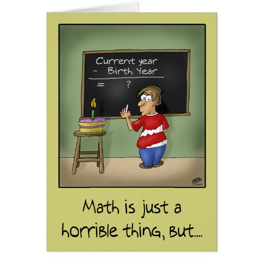 Tarjetas de cumpleaños divertidas: Matemáticas del