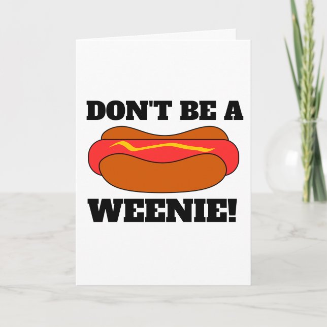 TARJETAS DE CUMPLEAÑOS DIVERTIDAS NO SON UNA WEENI (Anverso)