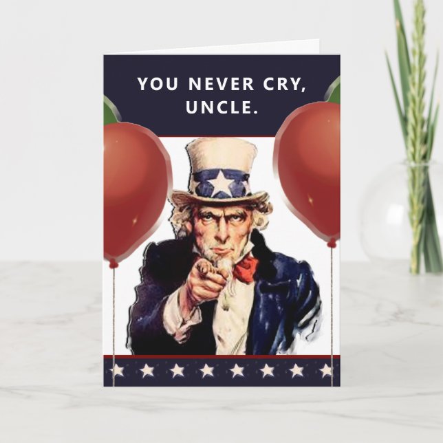 Tarjetas de cumpleaños divertidas para tío (Anverso)