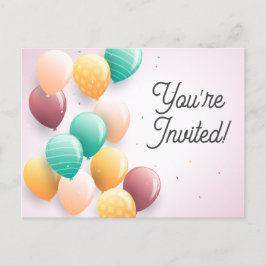 Tarjetas de cumpleaños divertidas te invitamos