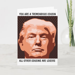 TARJETAS DE CUMPLEAÑOS DONALD TRUMP FUNNY PARA COU